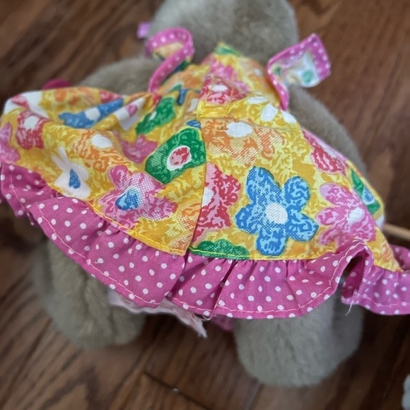 Russ Berrie Jasmine Plush Sunshine Serenade Bunny Rabbit Spring Floral Dress 7” - Picture 4 of 6